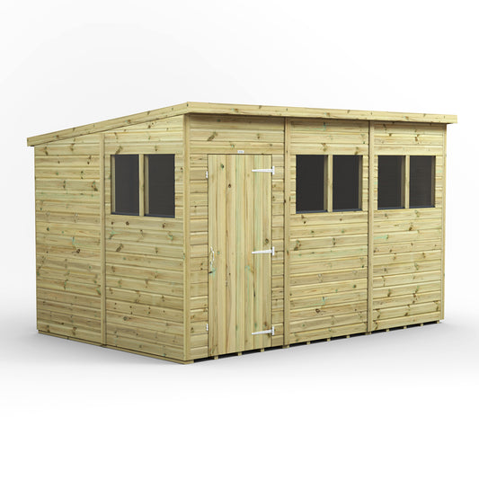 12x8 Power Premium Pent Shed