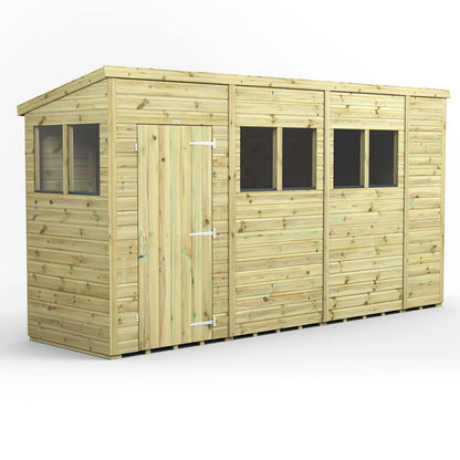 14x4 Power Premium Pent Shed