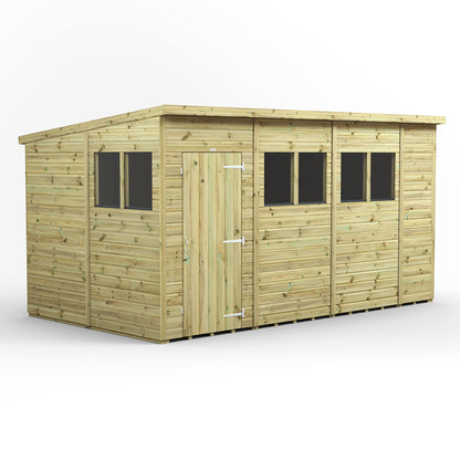 14x8 Power Premium Pent Shed