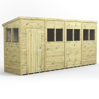 16x4 Power Premium Pent Shed