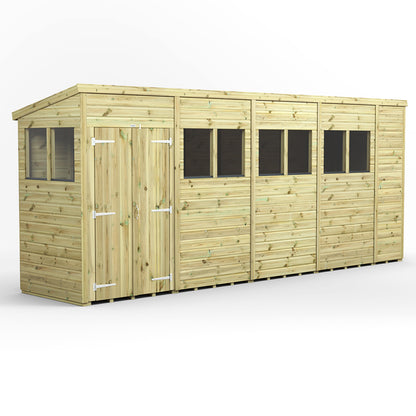 18x4 Power Premium Pent Shed