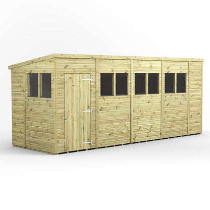 18x6 Power Premium Pent Shed