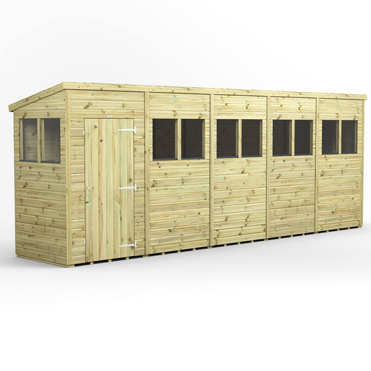 20x4 Power Premium Pent Shed