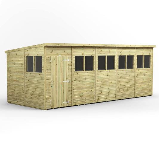 20x8 Power Premium Pent Shed