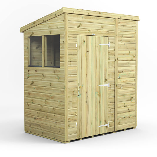 6X4 Power Premium Pent Shed