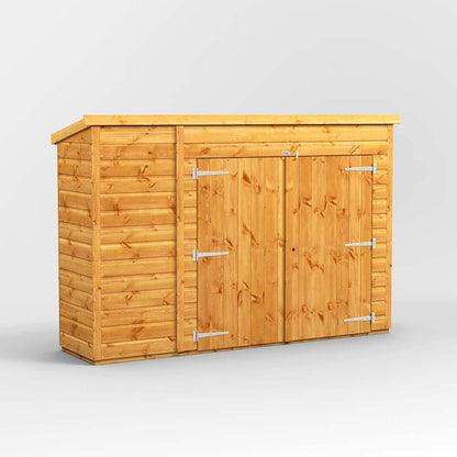 8x2 Power Wooden Bike Store - Pent Roof