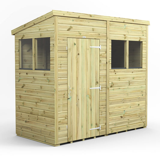 8X4 Power Premium Pent Shed