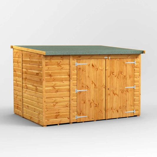 8x6 Power Wooden Bike Store - Pent Roof