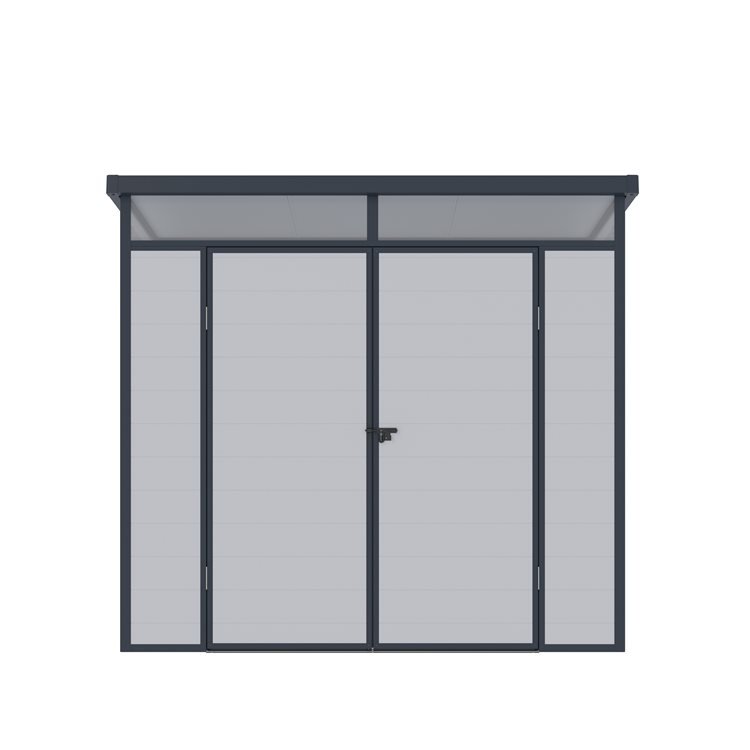 Lotus 8x6 Canto Light Grey Pent Plastic Shed