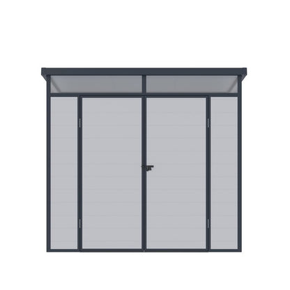 Lotus 8x6 Canto Light Grey Pent Plastic Shed