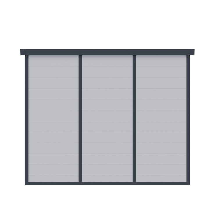 Lotus 8x6 Canto Light Grey Pent Plastic Shed