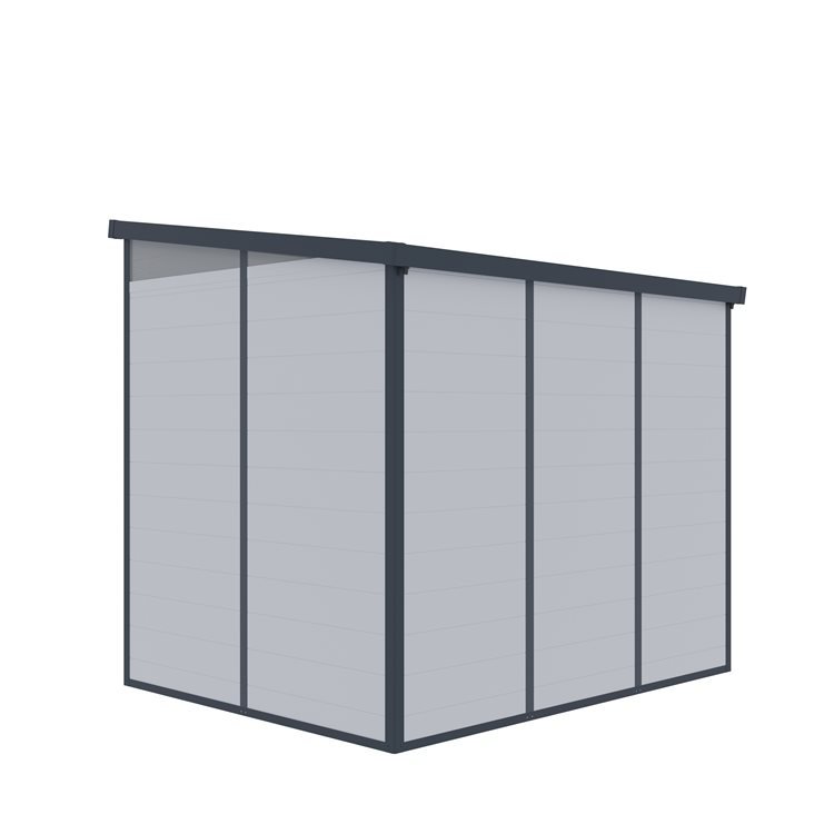 Lotus 8x6 Canto Light Grey Pent Plastic Shed