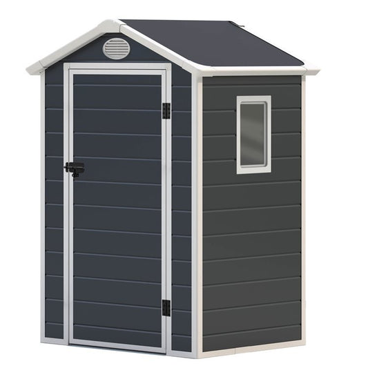 Lotus Animus 4x3 Apex Plastic Shed Dark Grey With Floor