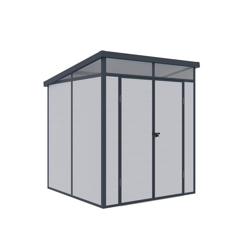 Lotus 6x6 Canto Light Grey Pent Plastic Shed