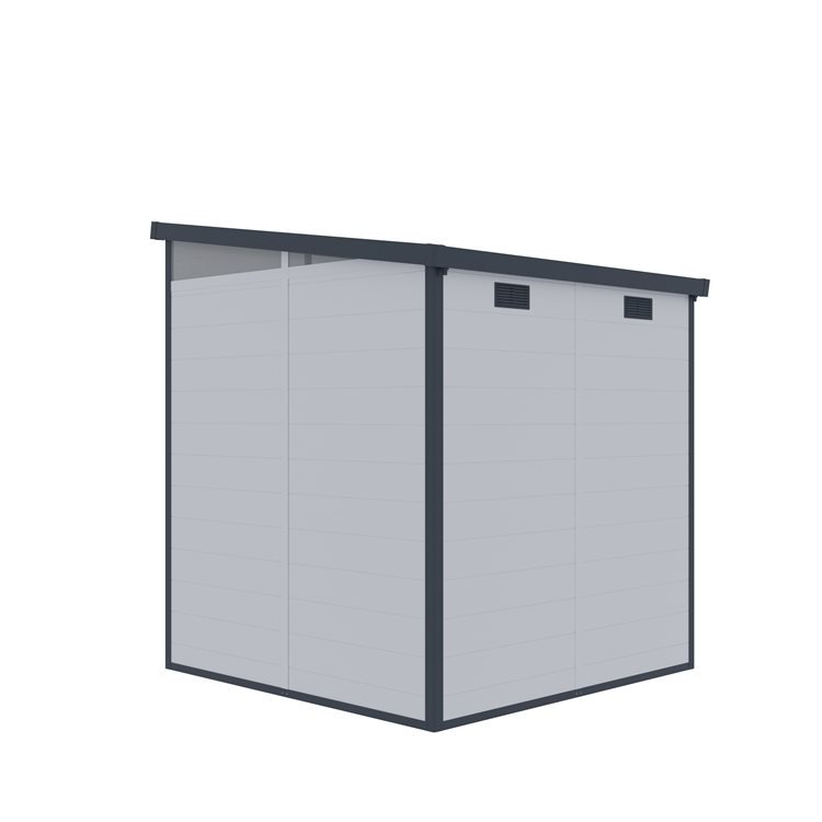 Lotus 6x6 Canto Light Grey Pent Plastic Shed