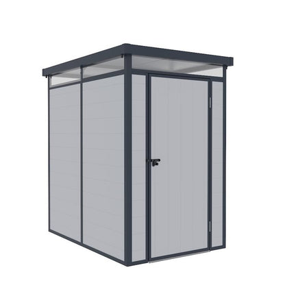 Lotus Curo 4x6 Light Grey Pent Plastic Shed with Panoramic Skylight