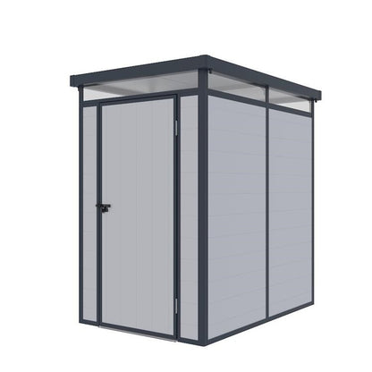 Lotus Curo 4x6 Light Grey Pent Plastic Shed with Panoramic Skylight