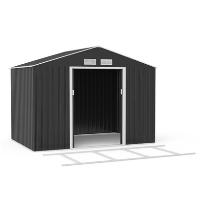 Lotus Hera 9x6 Apex Metal Shed Including Foundation Kit