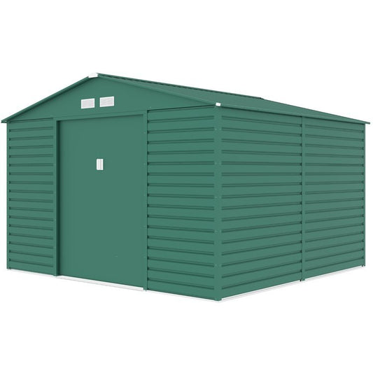 Lotus Hypnos 11x10.5 Green Apex Metal Shed