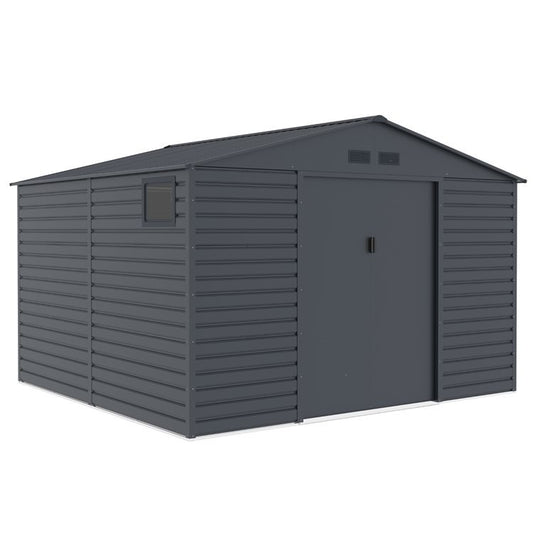 Lotus Hypnos 11x10.5 Grey Apex Metal Shed