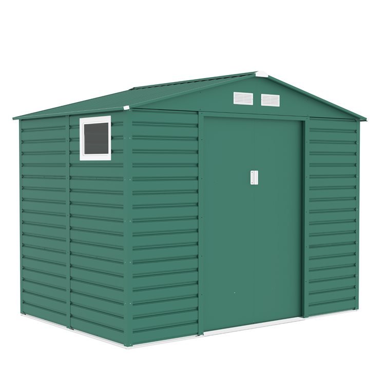 Lotus Hypnos 9x6 Green Apex Metal Shed