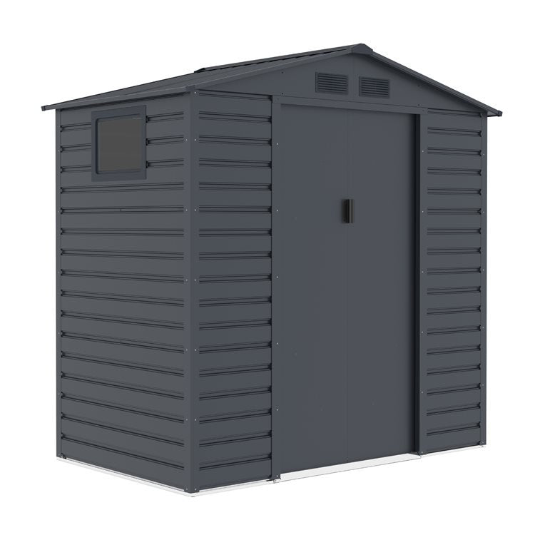 Lotus Hypnos 7x4 Grey Apex Metal Shed