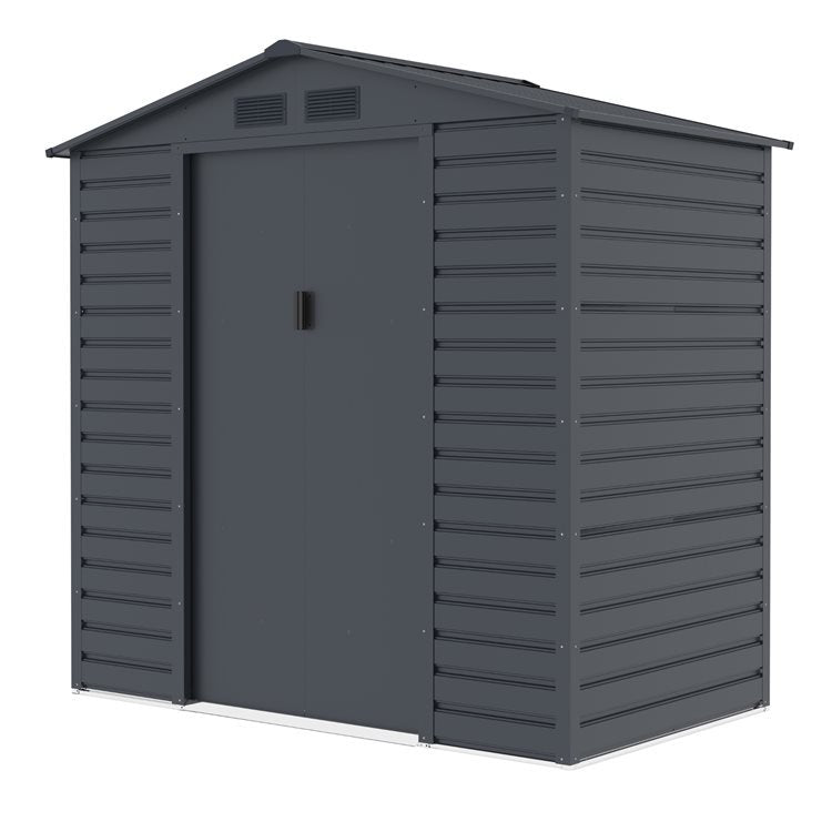 Lotus Hypnos 7x4 Grey Apex Metal Shed