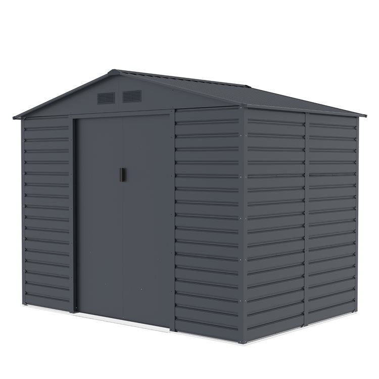 Lotus Hypnos 9x6 Grey Apex Metal Shed