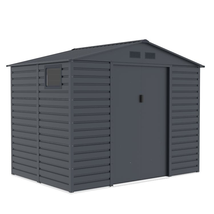 Lotus Hypnos 9x6 Grey Apex Metal Shed