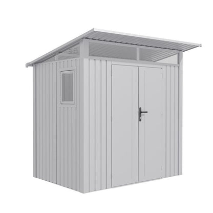 Lotus Minos 7x6 White Pent Aluminium Metal Shed