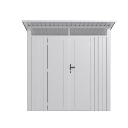 Lotus Minos 7x6 White Pent Aluminium Metal Shed