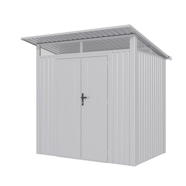 Lotus Minos 7x6 White Pent Aluminium Metal Shed