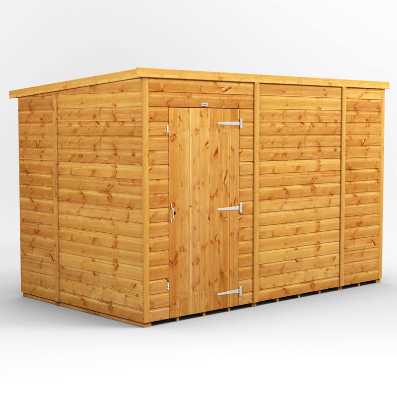 10x6 Power Tongue & Groove Pent Shed