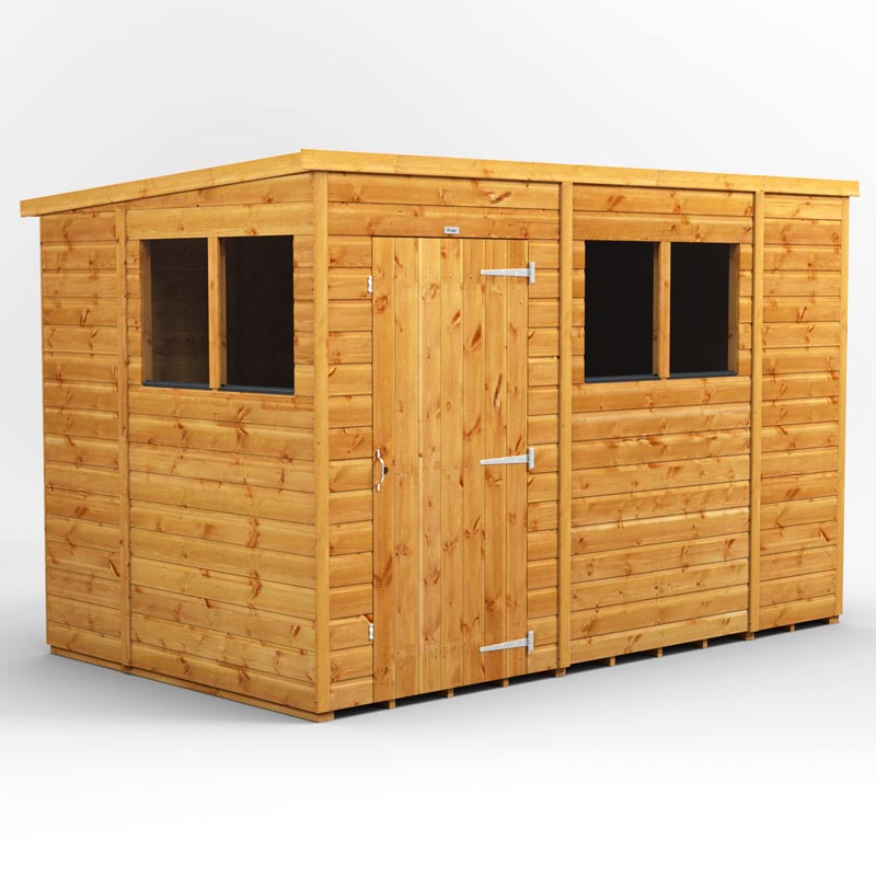 10x6 Power Tongue & Groove Pent Shed