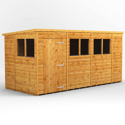 14x6 Power Tongue & Groove Pent Shed