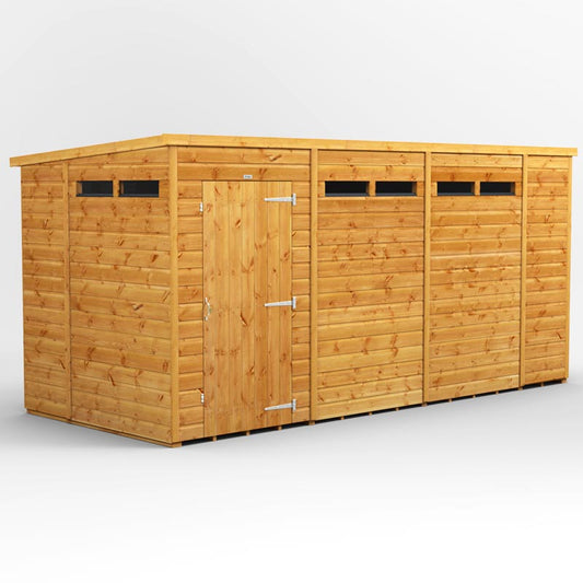 Power Pent Wooden Secure Shed 14x6