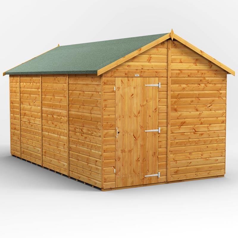 14x8 Power Tongue & Groove Apex Shed