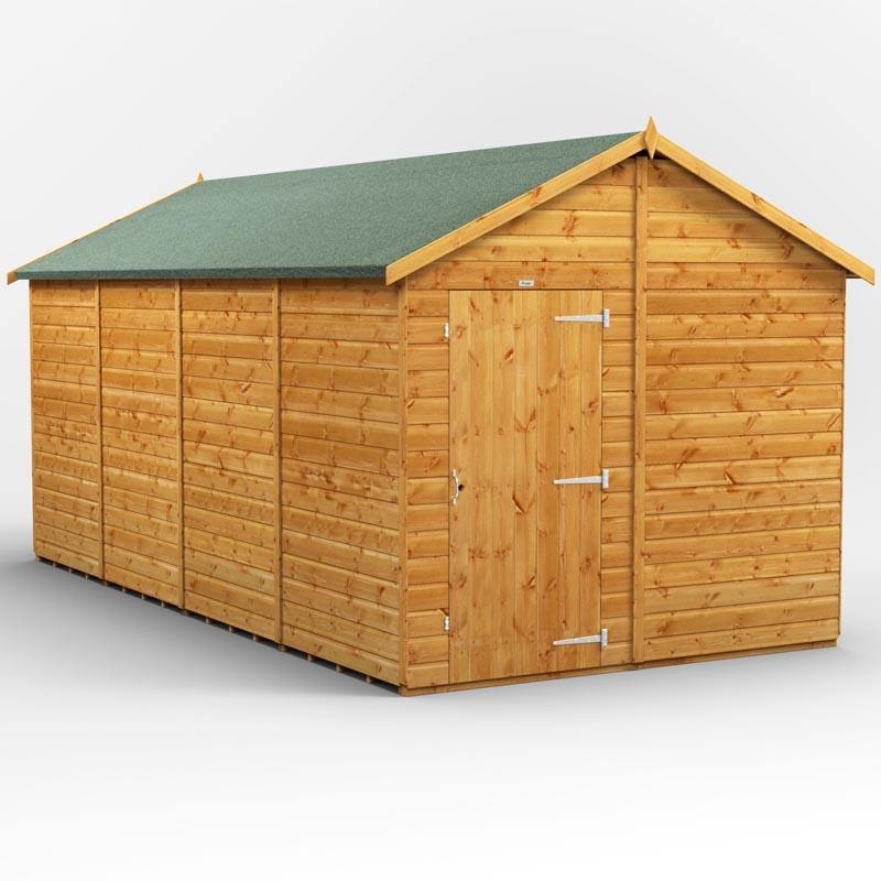 16x8 Power Tongue & Groove Apex Shed