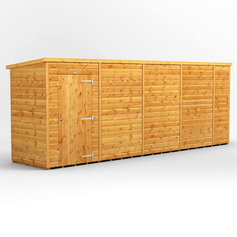 18x4 Power Tongue & Groove Pent Shed