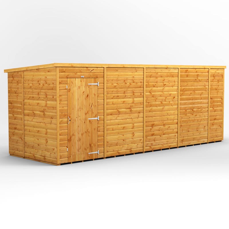 18x6 Power Tongue & Groove Pent Shed