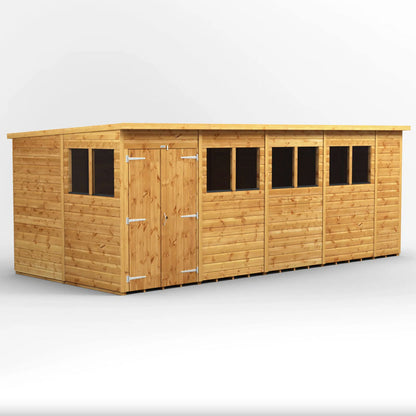 18x8 Power Tongue & Groove Pent Shed