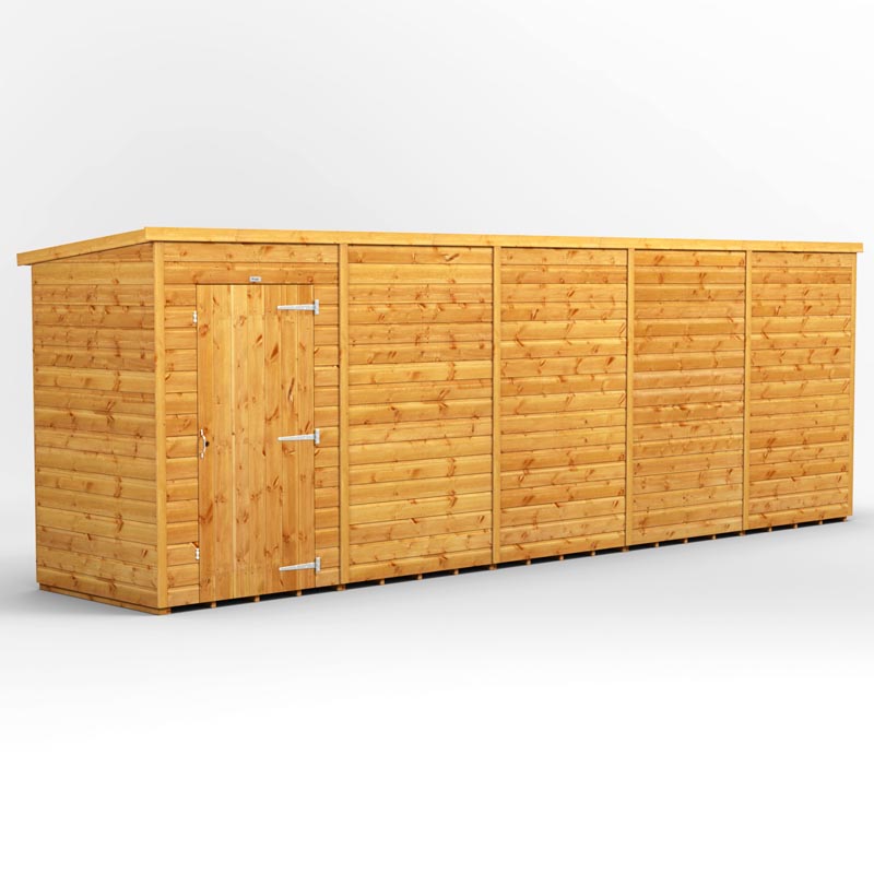 20x4 Power Tongue & Groove Pent Shed