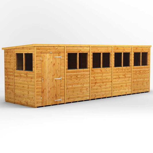 20x6 Power Tongue & Groove Pent Shed