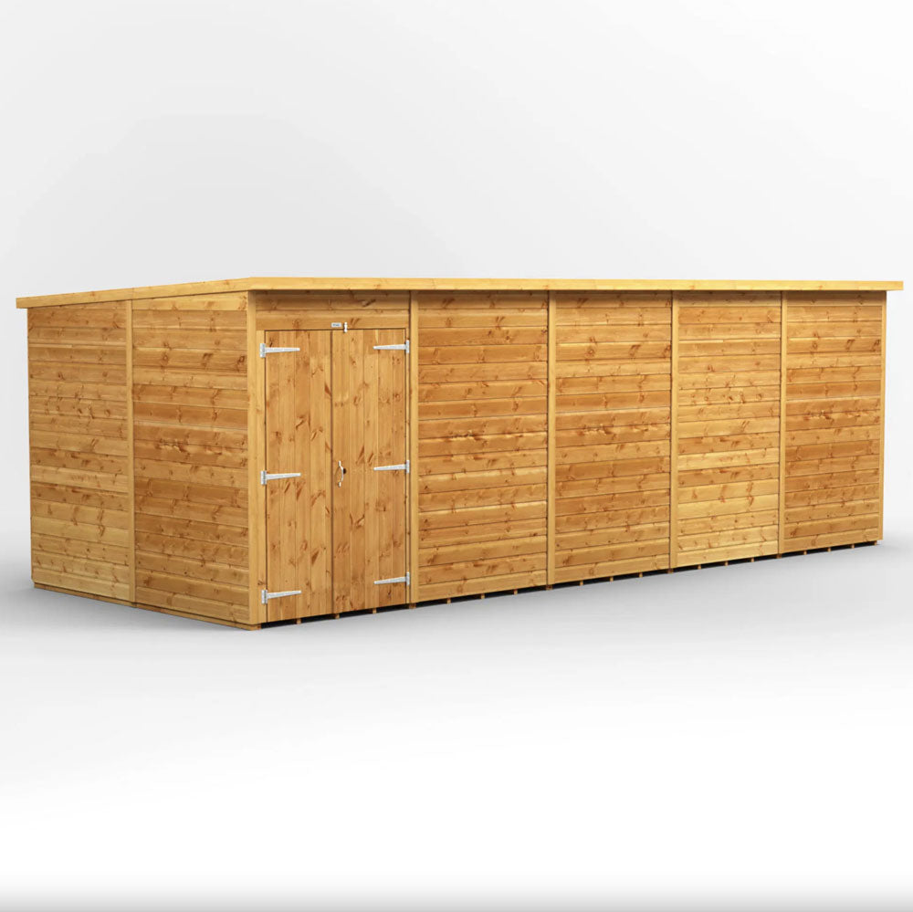 20x8 Power Tongue & Groove Pent Shed