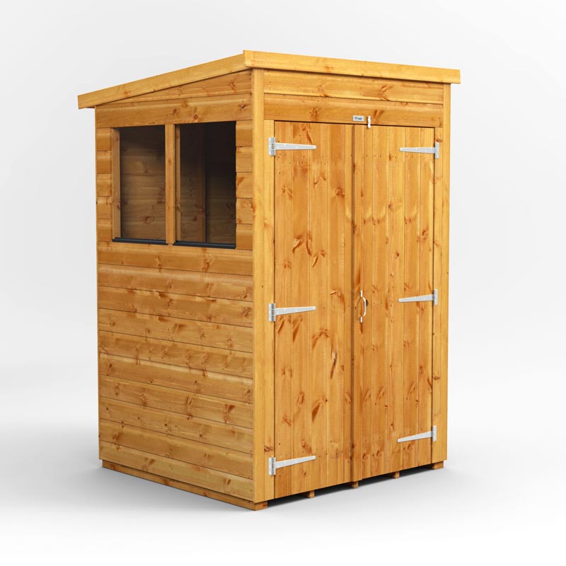 4x4 Power Tongue & Groove Pent Shed