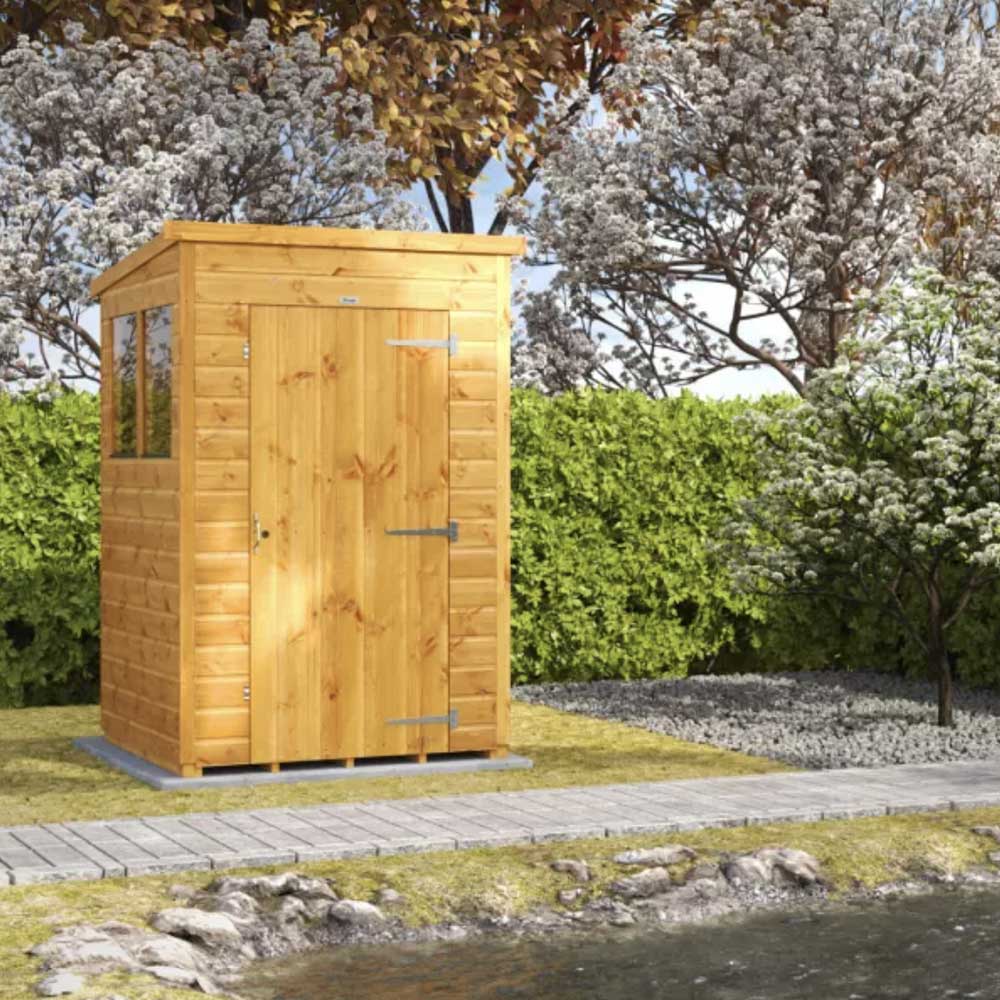 4x4 Power Tongue & Groove Pent Shed