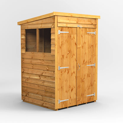 4x4 Power Overlap Pent Roof Shed