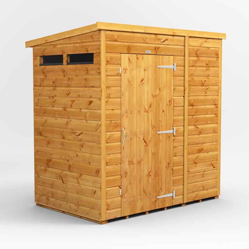 Power Pent Wooden Secure Shed 6x4