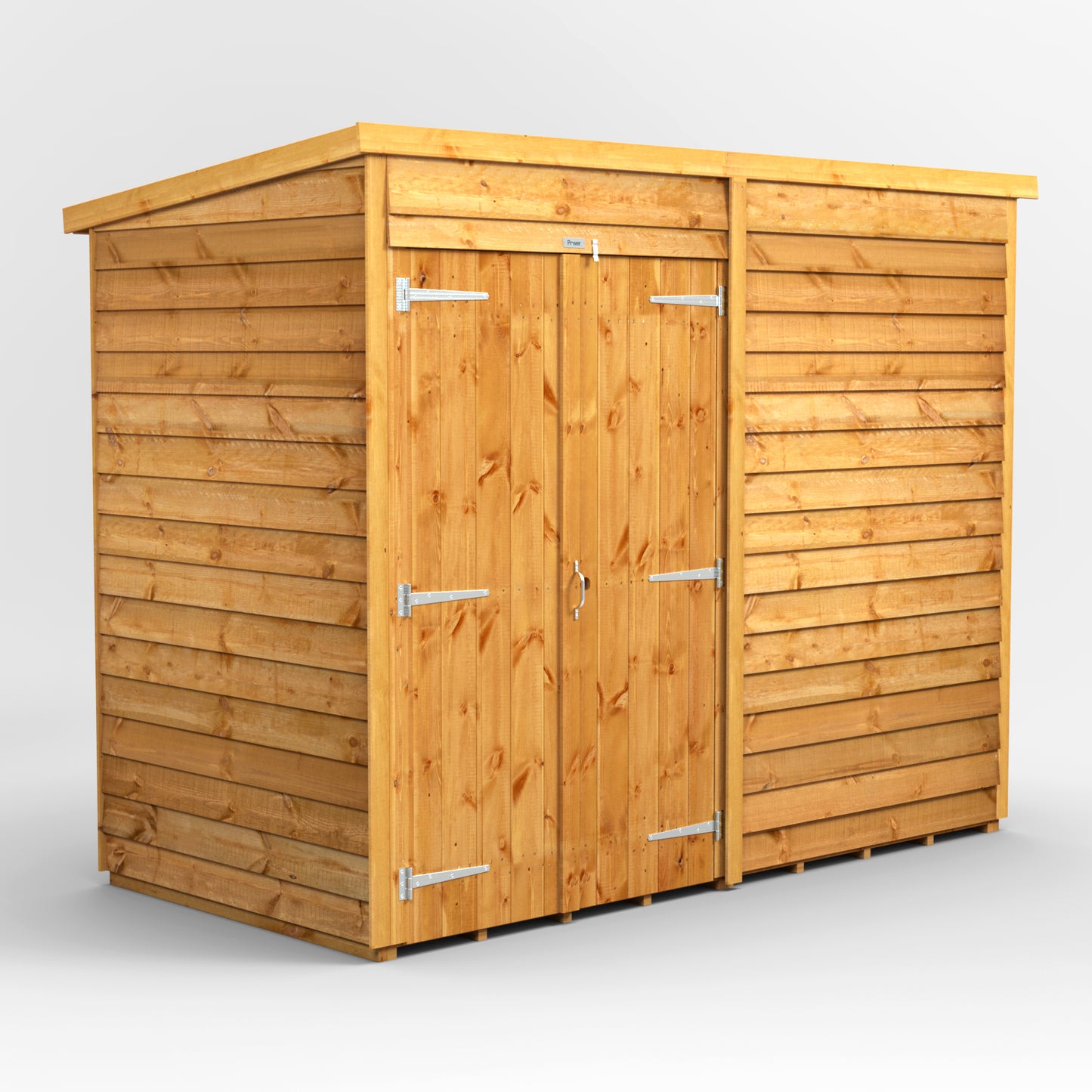 8x4 Power Overlap Pent Roof Shed