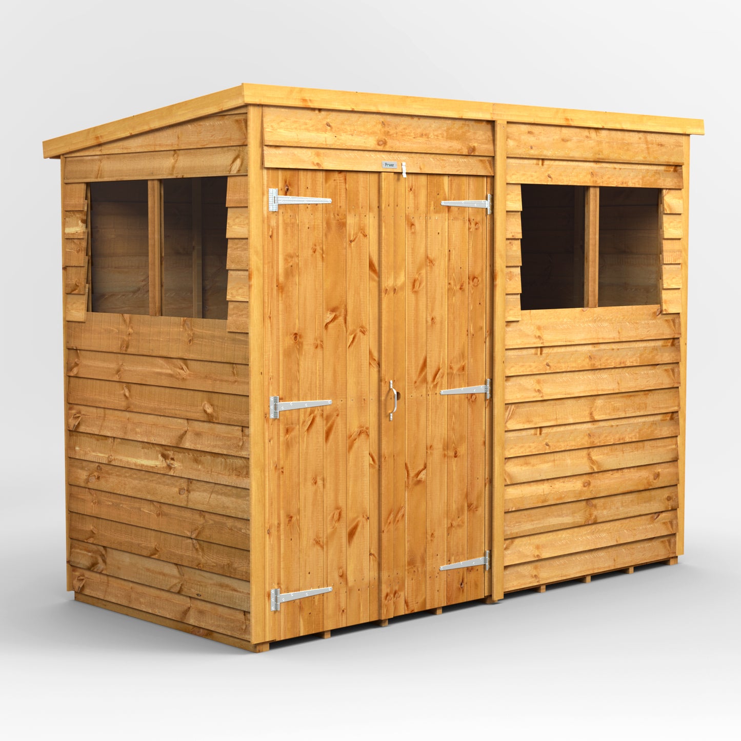 8x4 Power Overlap Pent Roof Shed